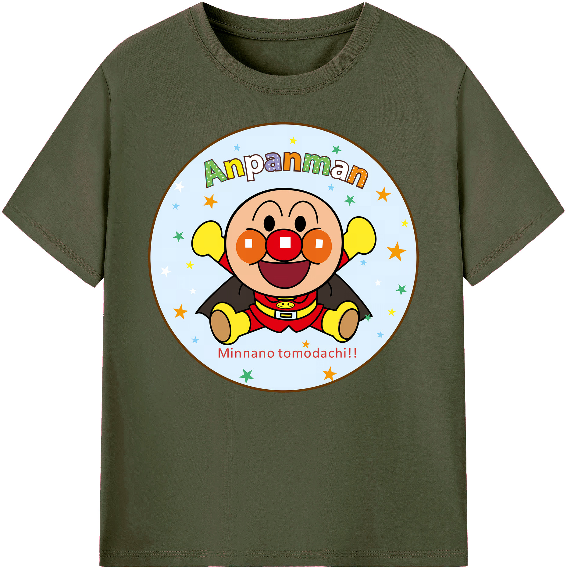 （画像用） アンパンマン Anpanman 綿100％ メンズ半袖Tシャツ｜肌触りやわらか＆通気性